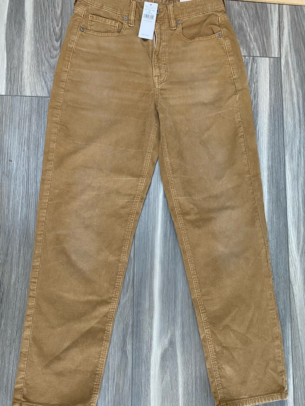 American Eagle Outfitters Straight Leg Corduroy Pants - Camel Brown NWT